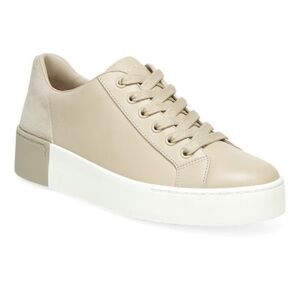 VINCE Womens Bensley Leather Lace-Up Low Top Minimalist Platform Sneakers Size 8
